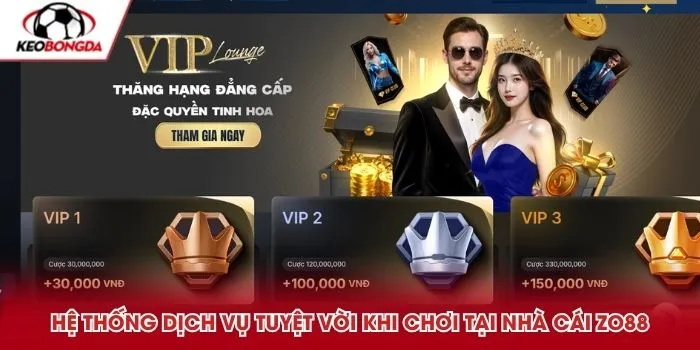 Hệ thống dịch vụ tuyệt vời khi chơi tại nhà cái Zo88